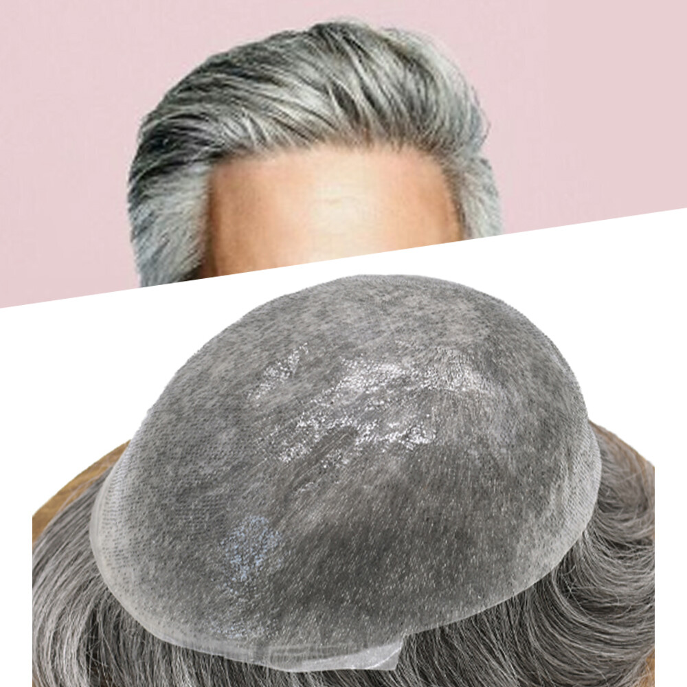 Ultra Thin Skin Mens Toupee Hairpiece Invisible Poly PU Hair Replacement Systems