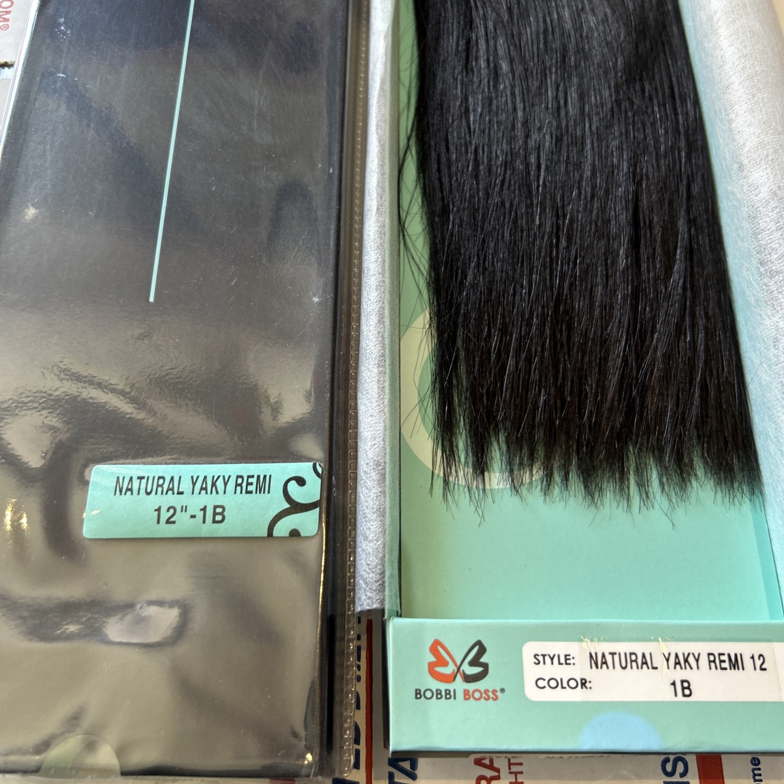 indi remi hair bobbi boss hair extensions Natural Yaki 12” Inches Color #1B