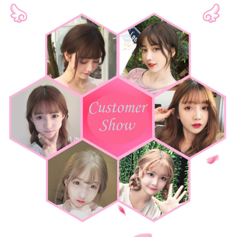 Invisible Clip In Thin Bangs Fringes 100% Real Remy Human Hair Extension US Ship