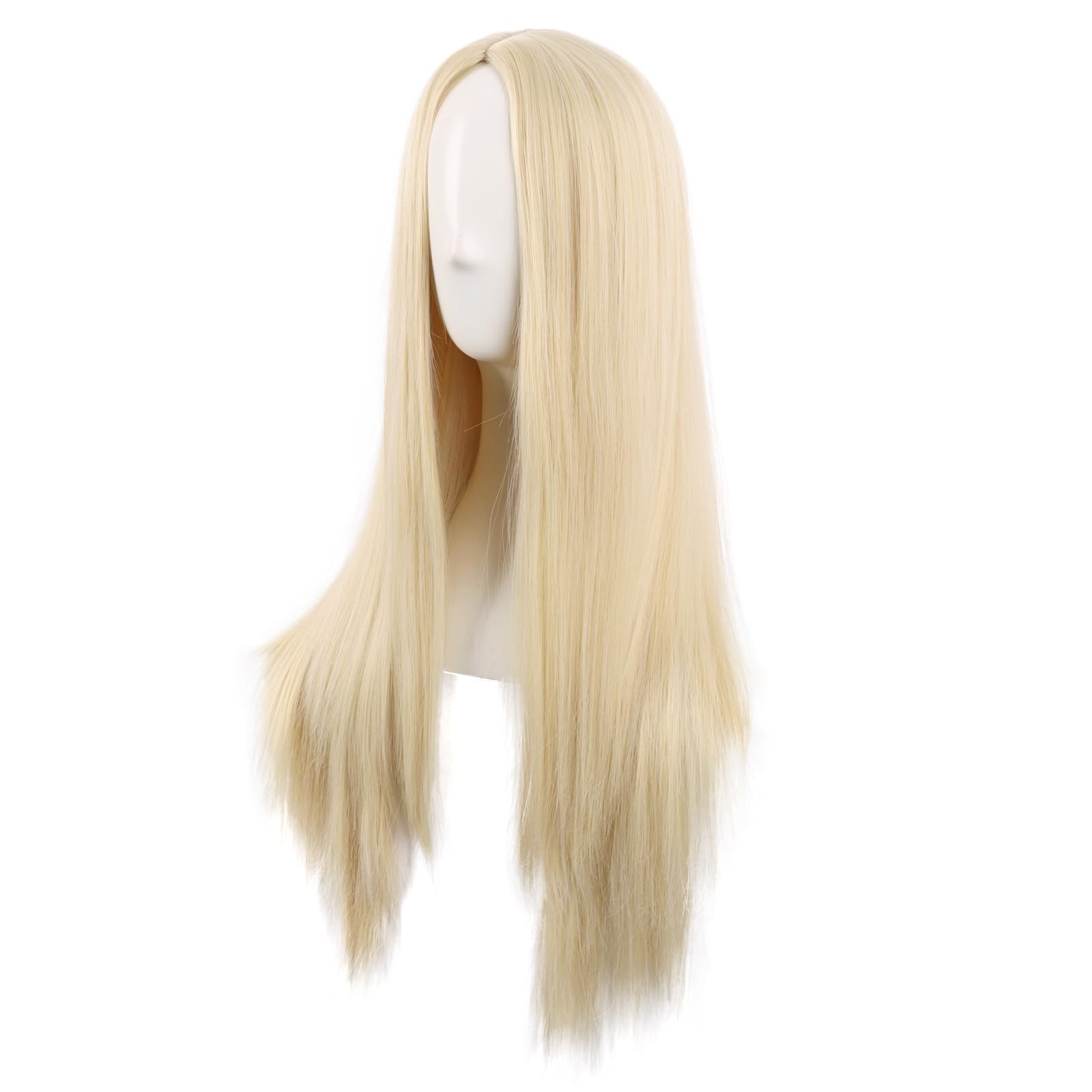 28 Inch/70 cm Women Special Long Straight Synthetic Wig (Mixed Blonde)