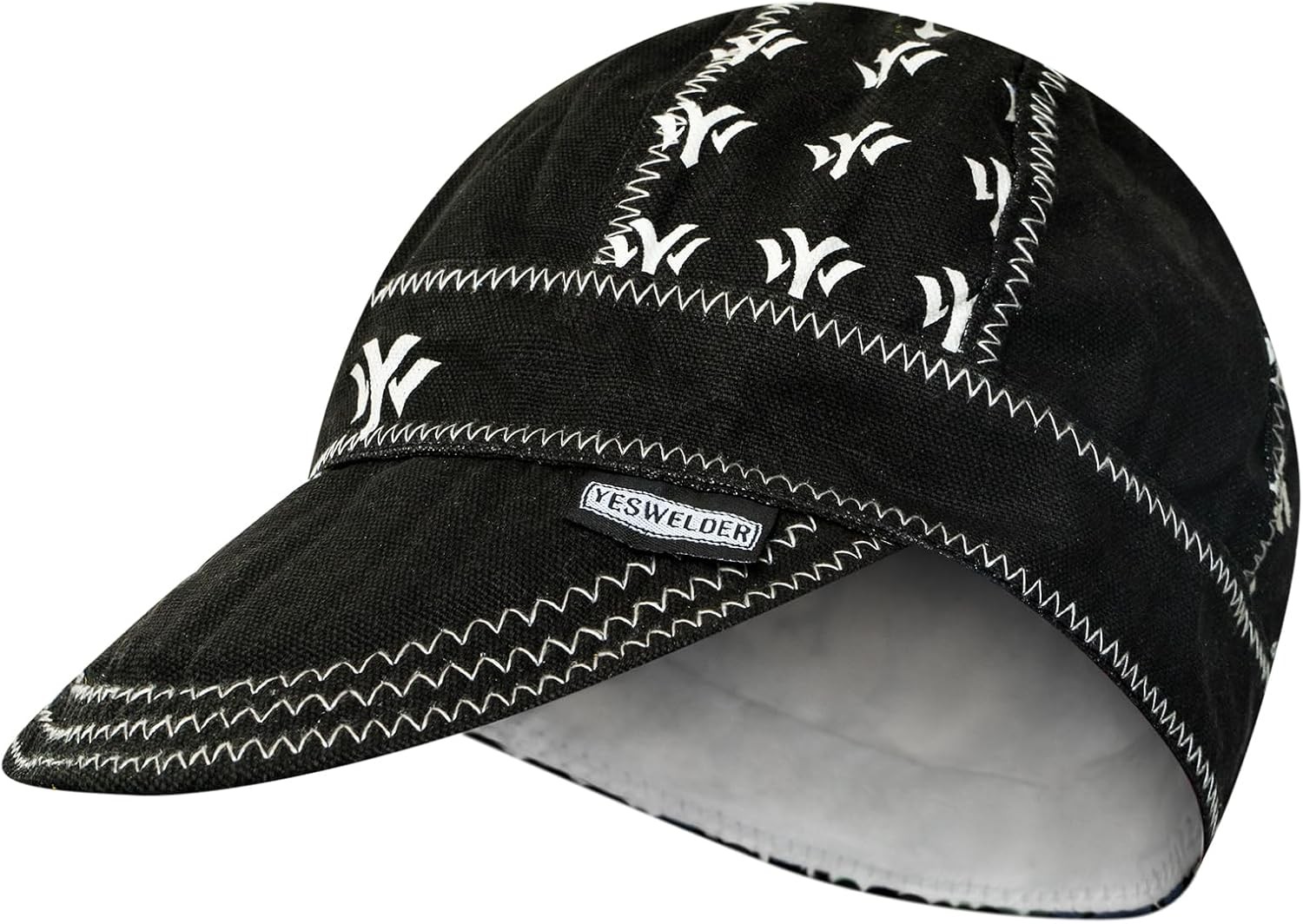 YESWELDER Welding Cap, YesWelder Style 7-5/8″, 7 5/8, Yes(black, White)