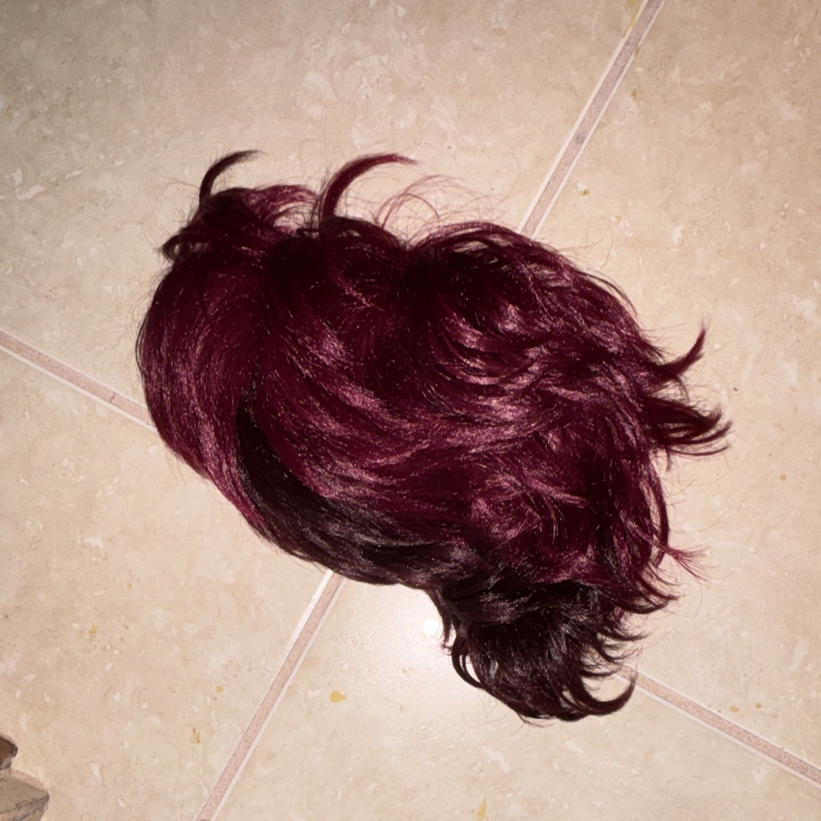 Burgundy Straight Bob Synthetic Wig Classic Cap w/ Adjustable Strap, One Size