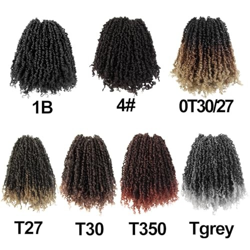 Yanky Twist Crochet Hair 8 Inch 10 Packs Pre-Twisted Natural Black Yankee