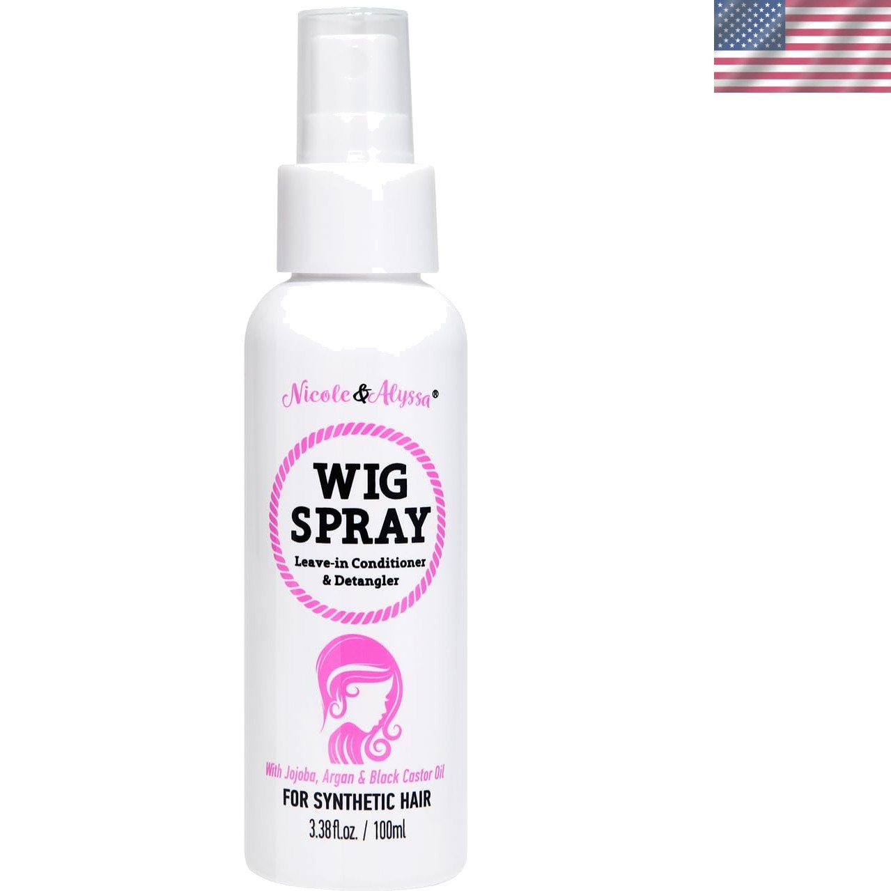 Nourishing Wig Spray with Jojoba & Coconut Oil – Ultimate Moisturizer 3.38 FL OZ