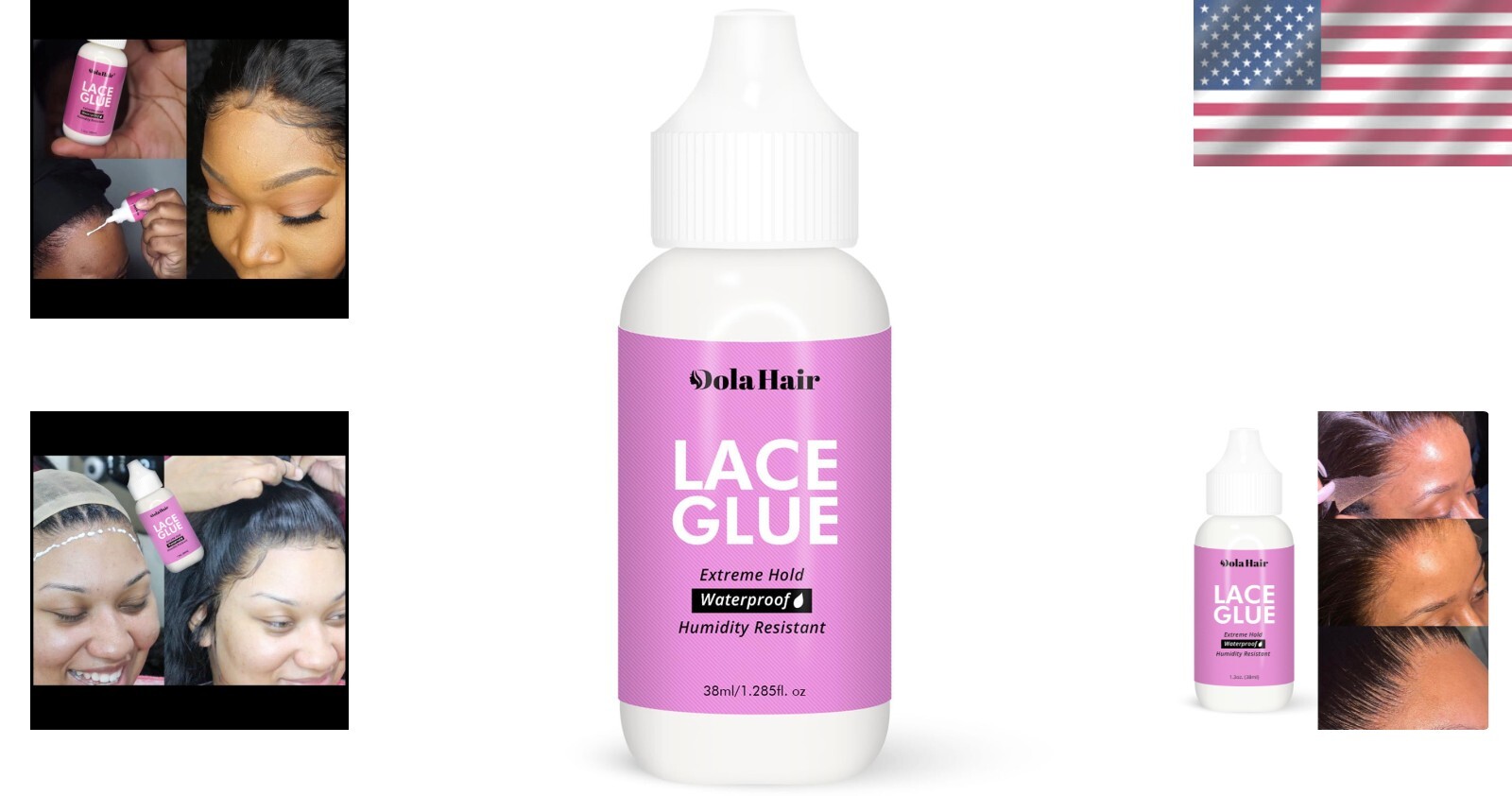 Easy Apply Extreme Hold Lace Glue 1.3 Oz – Waterproof for Perfect Hairlines