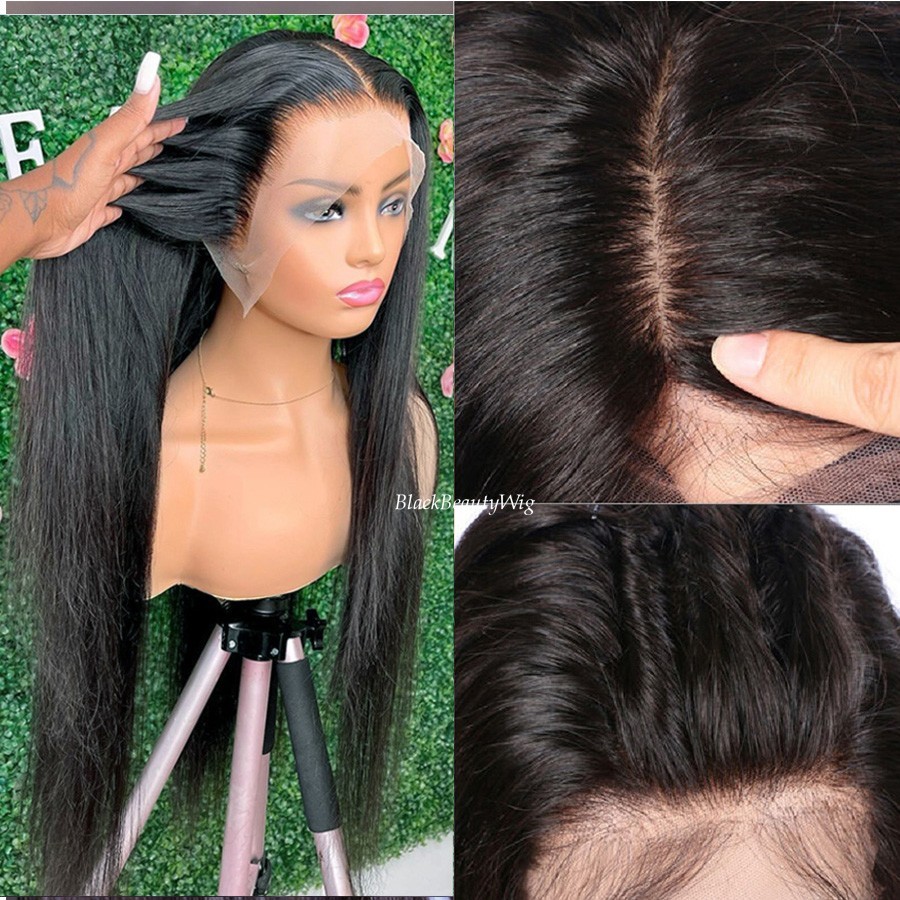Silky Straight 5×5 Silk Base Full Lace Human Hair Wig Brazilian Hair Full Wig