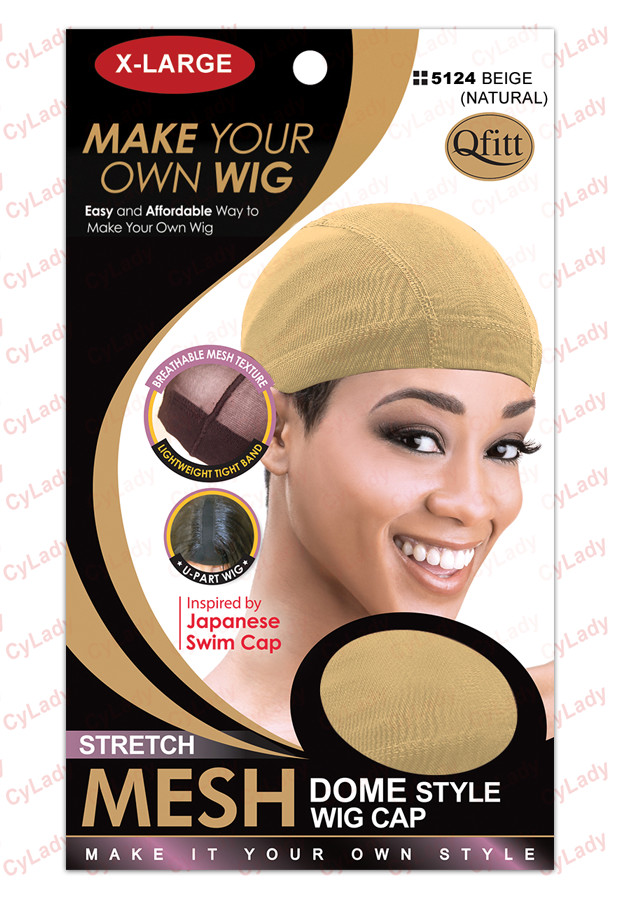 6 Pcs QFITT MESH DOME STYLE WIG CAP Black,Brown,Auburn,Beige