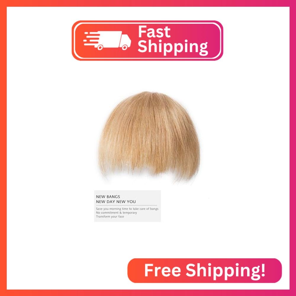 Rose bud Bangs Hair Clip in Bangs Remy Human Hair Extensions Honey Blonde Unique