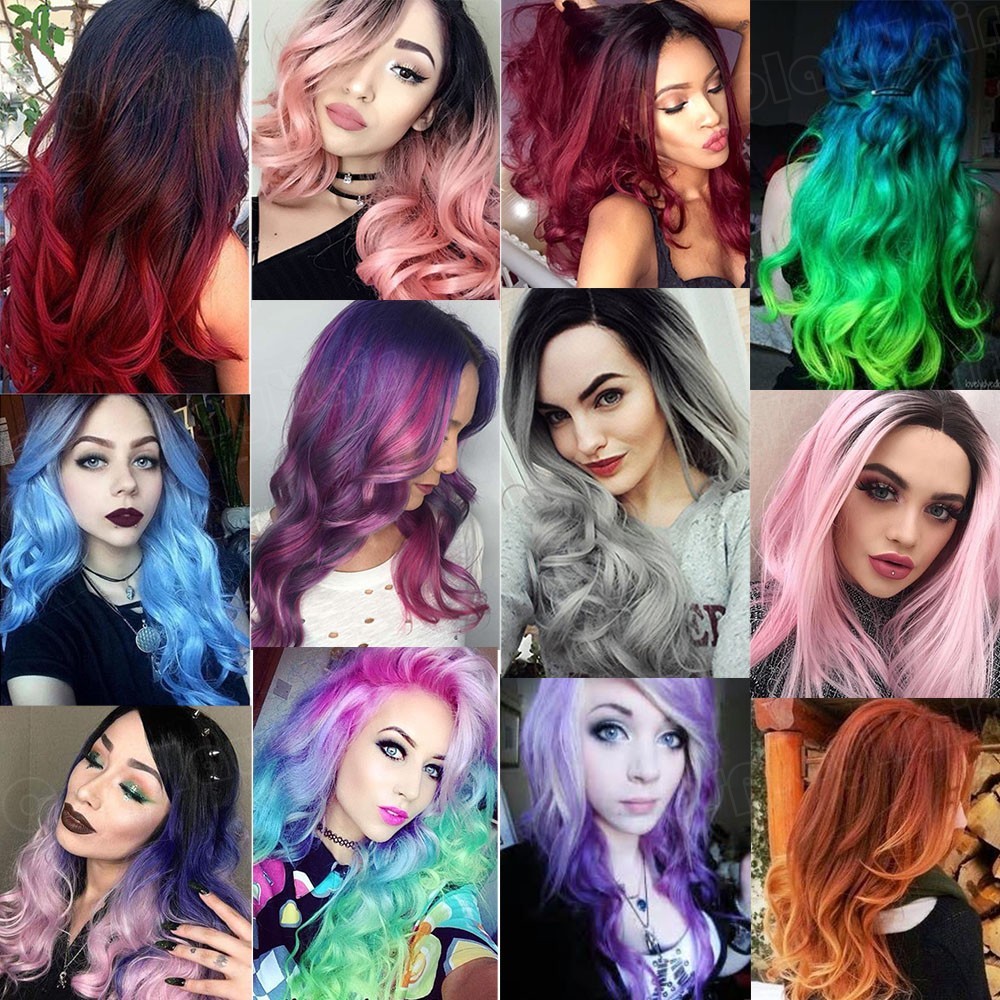 Fashion Cosplay Hair Wig Women Long Straight Curly Party Anime Costume Full Wigs