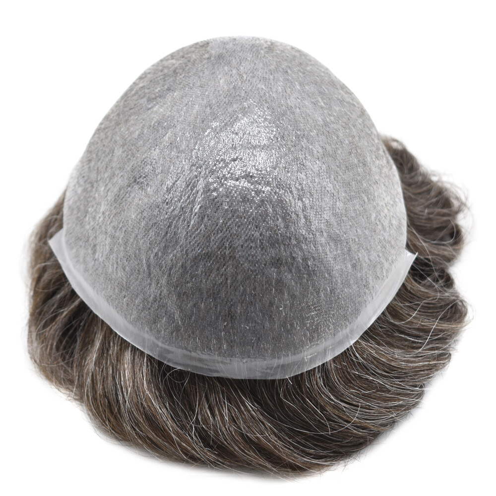 Ultra Thin Skin Mens Toupee Hairpiece Invisible Poly PU Hair Replacement US