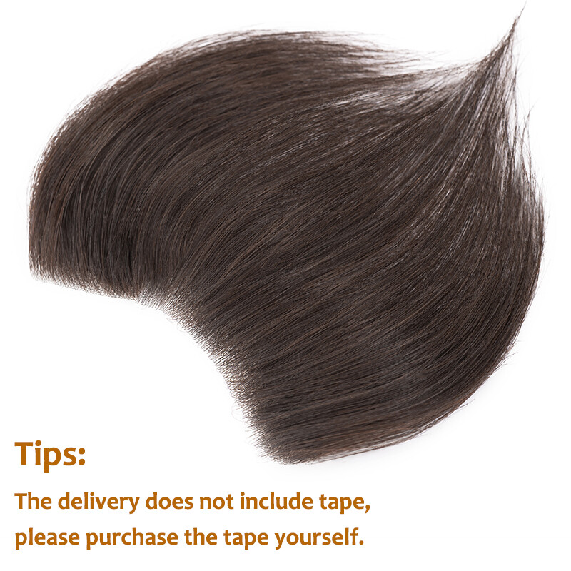 Mens Hairline Toupee Men Frontal Hairpiece V-Shape PU Thin Skin Remy Human Hair