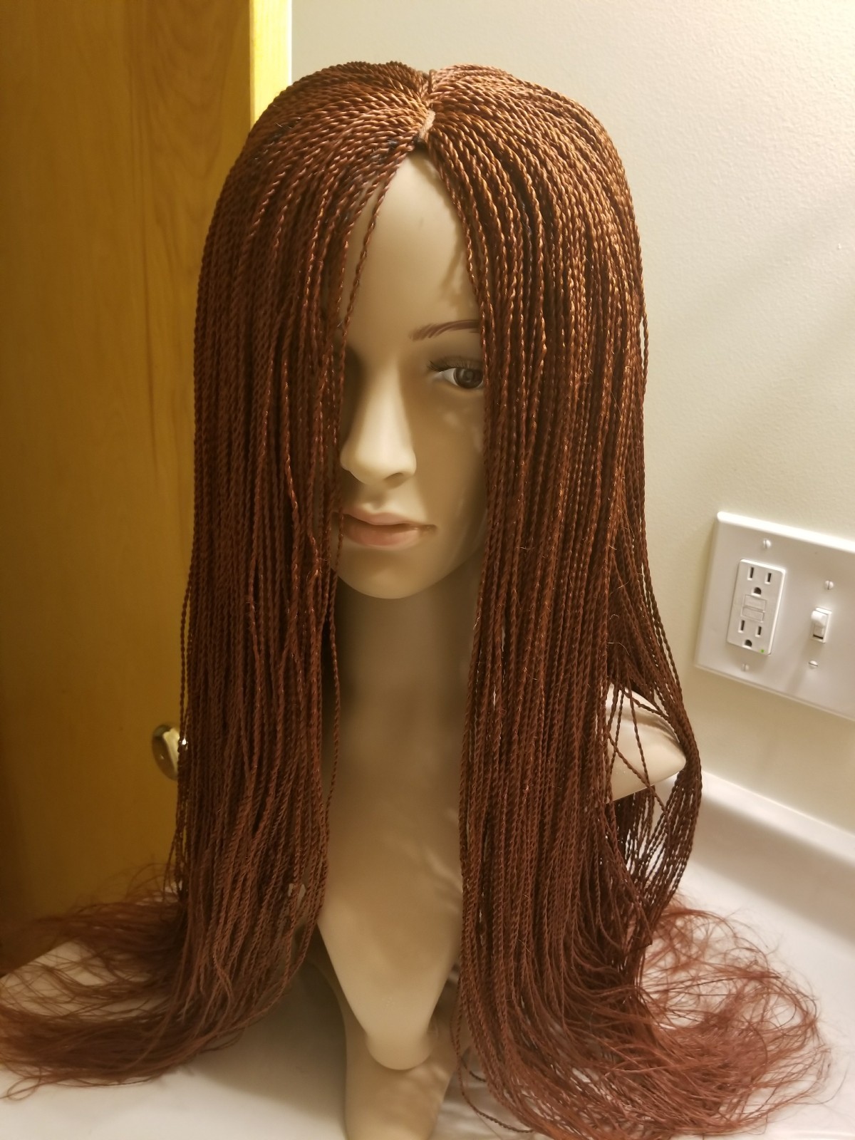 Fully Handmade 24 to 26” Braid Twist Wig with lace fabric