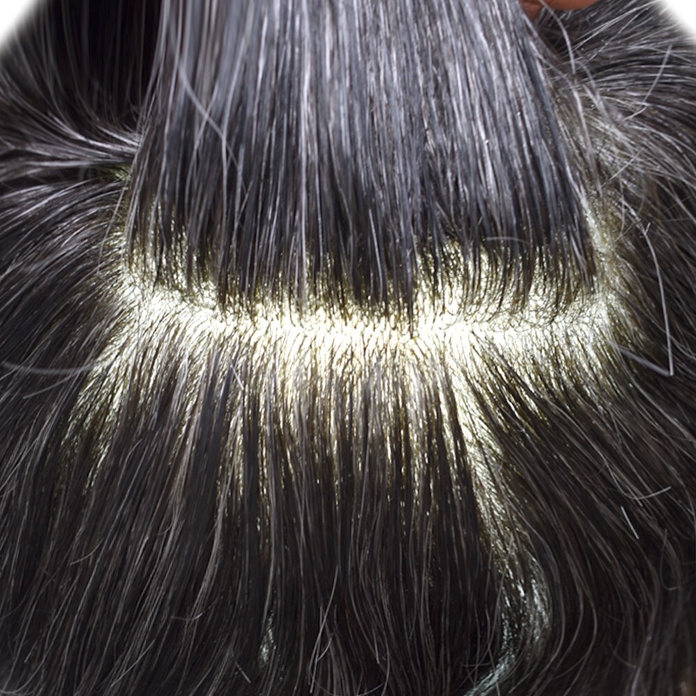 Mens Toupee Hairpiece Full Poly Skin Hair System Replacement Injected PU Men Wig