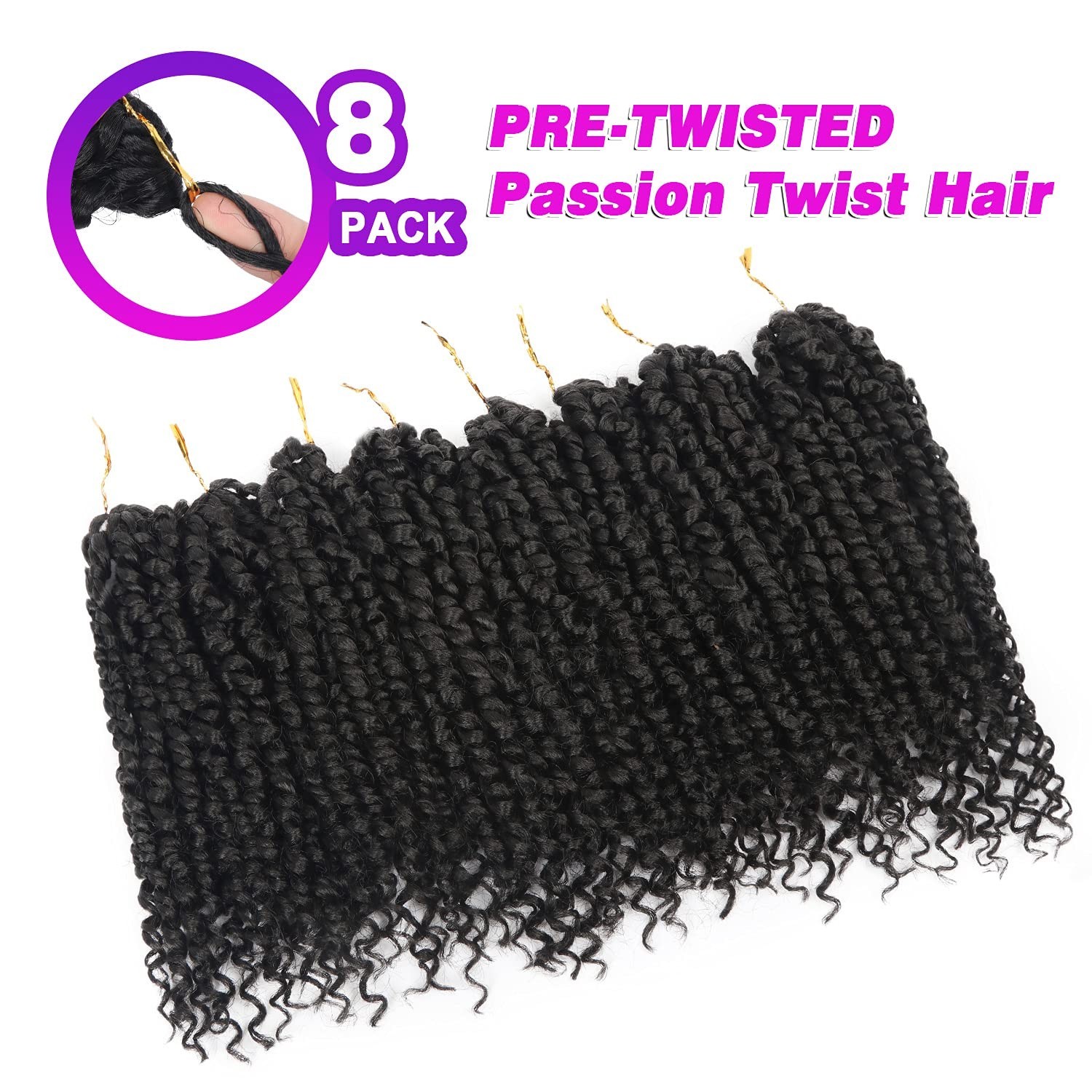 Pre-twisted Passion Twist Crochet Hair 10 Inch – Perfect for All Styling Needs