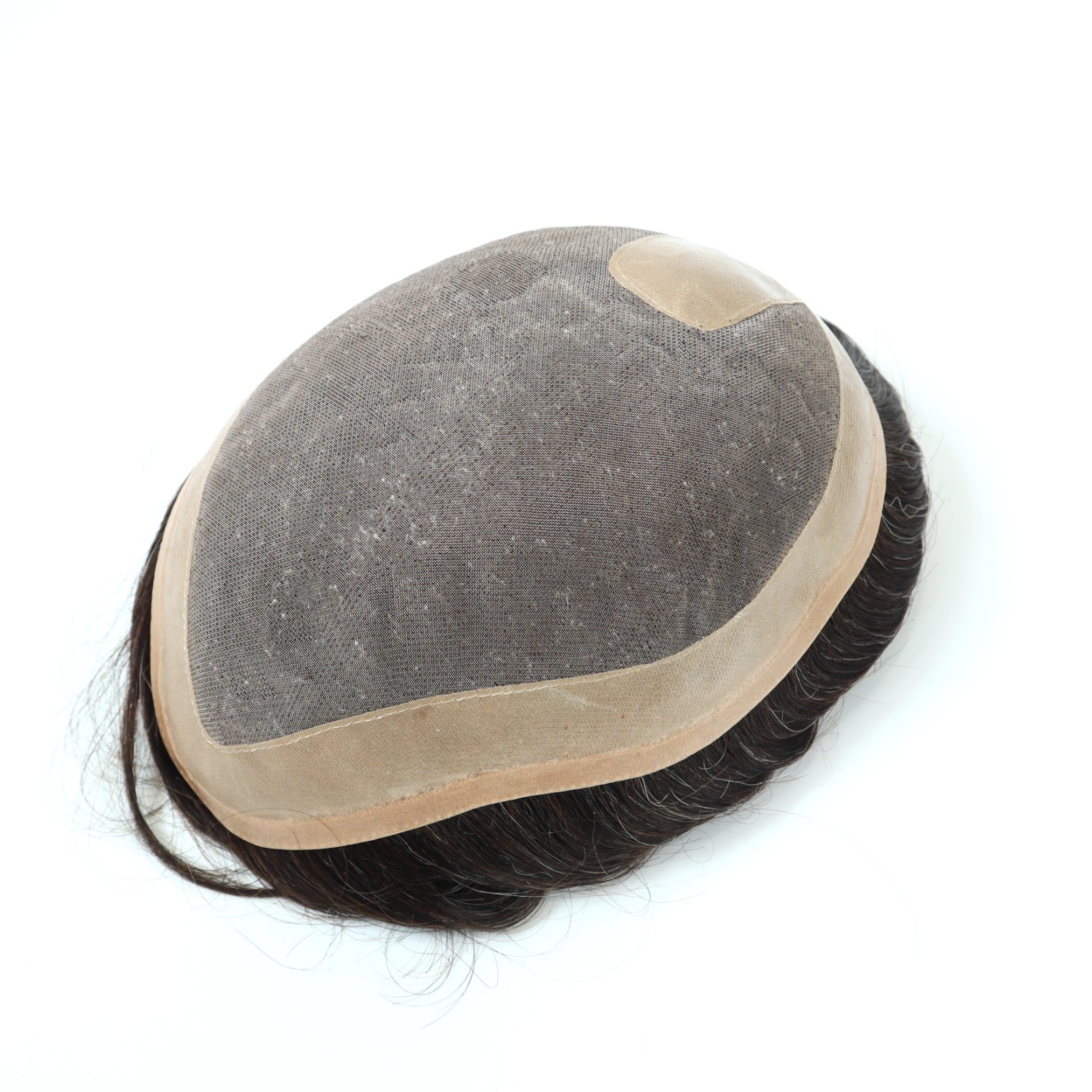 Mens Toupee Human Hair Replacement System Fine Mono 130% Density Hairpiece #320