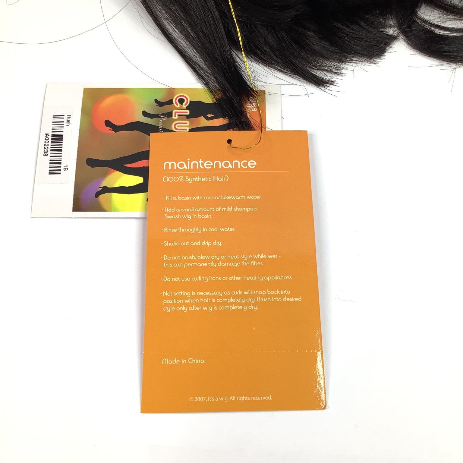 It’s a Wig! HUSH CLUB GIRL Short Bob Wig 1B Off Black Synthetic