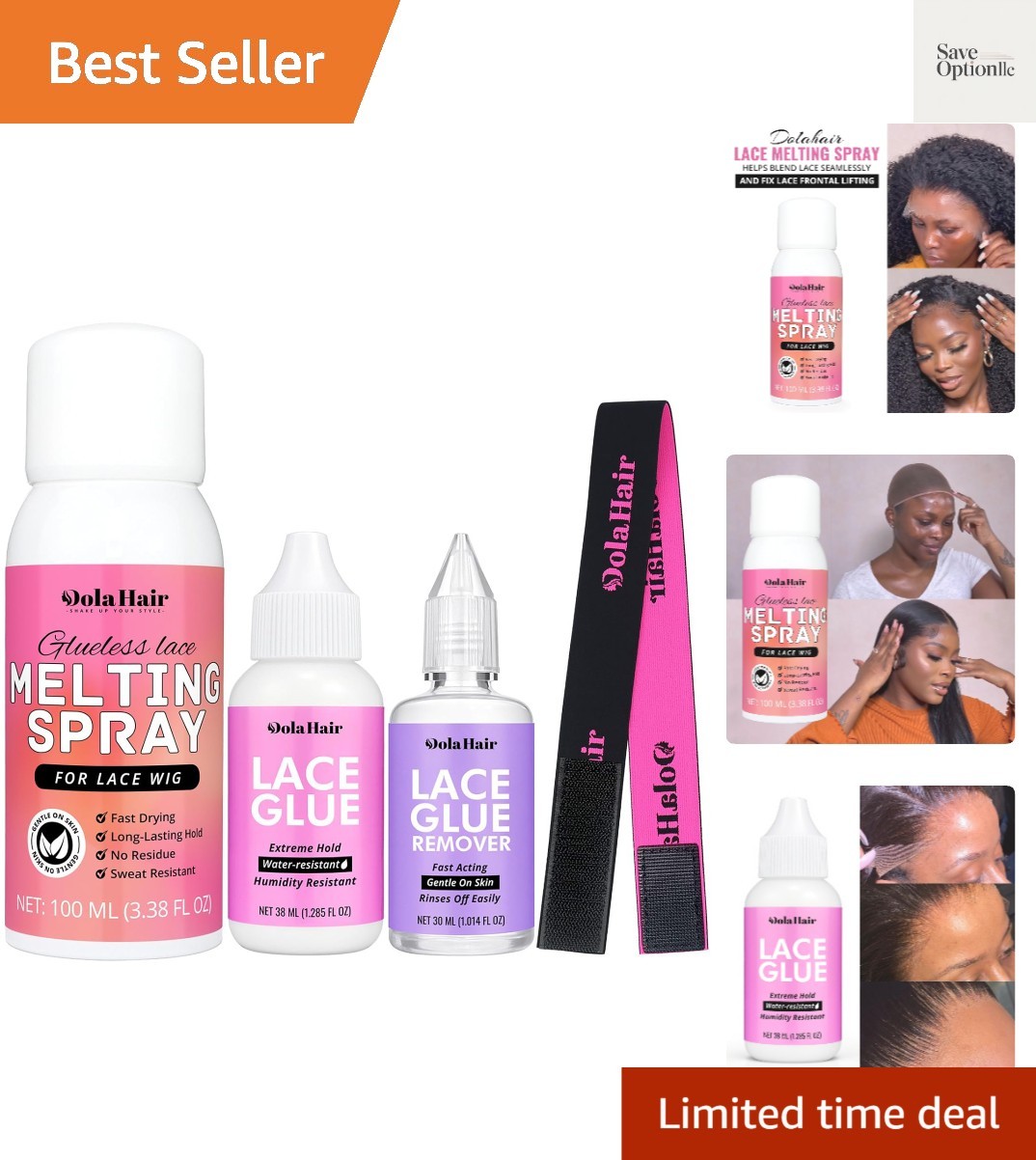Wig Glue Spray for Front Lace Wig Lace Melting Spray for Wigs Melting Spray L…