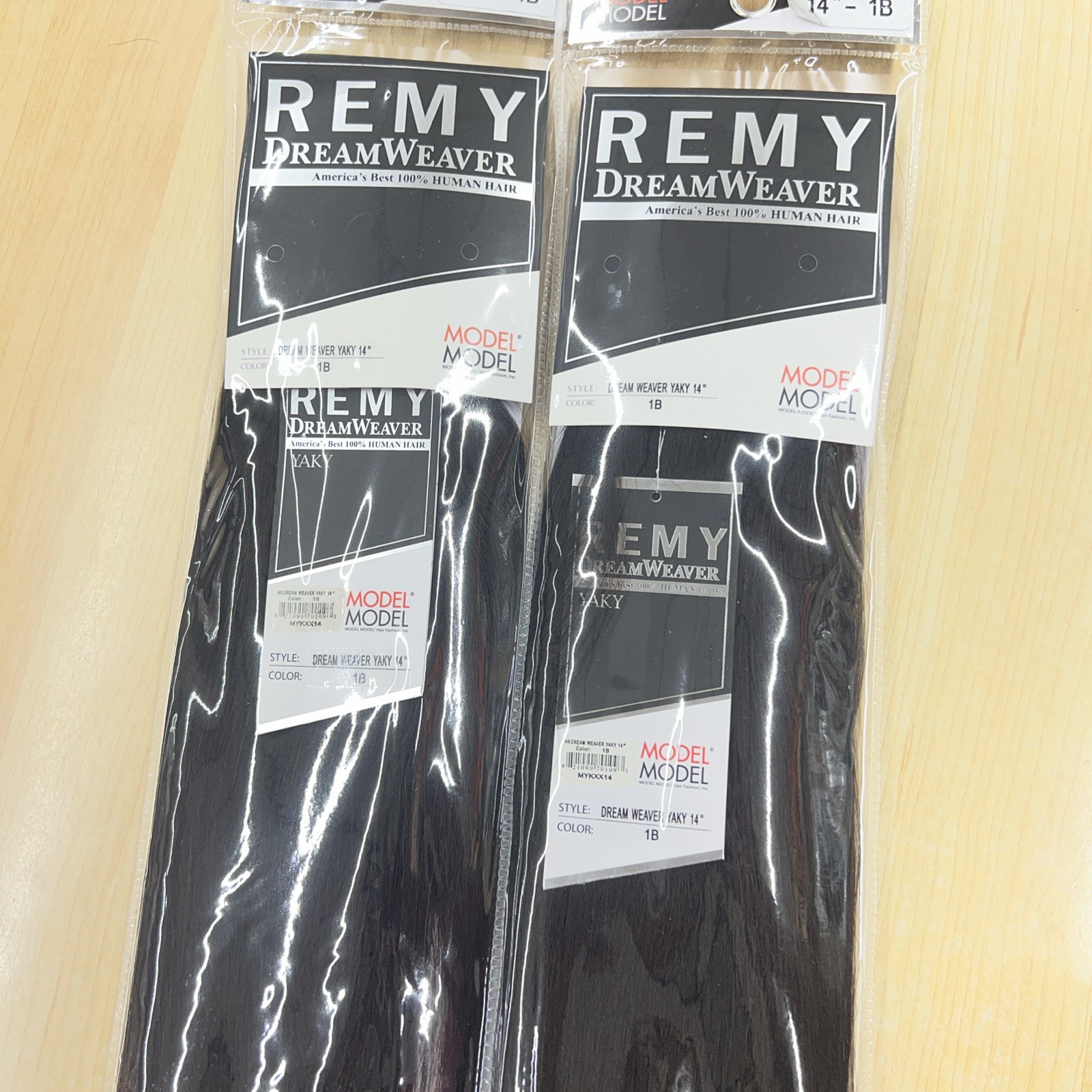 Dream Weaver 100% Human Hair Yaky 14”inch 2 Pack Deals Number 1b off black