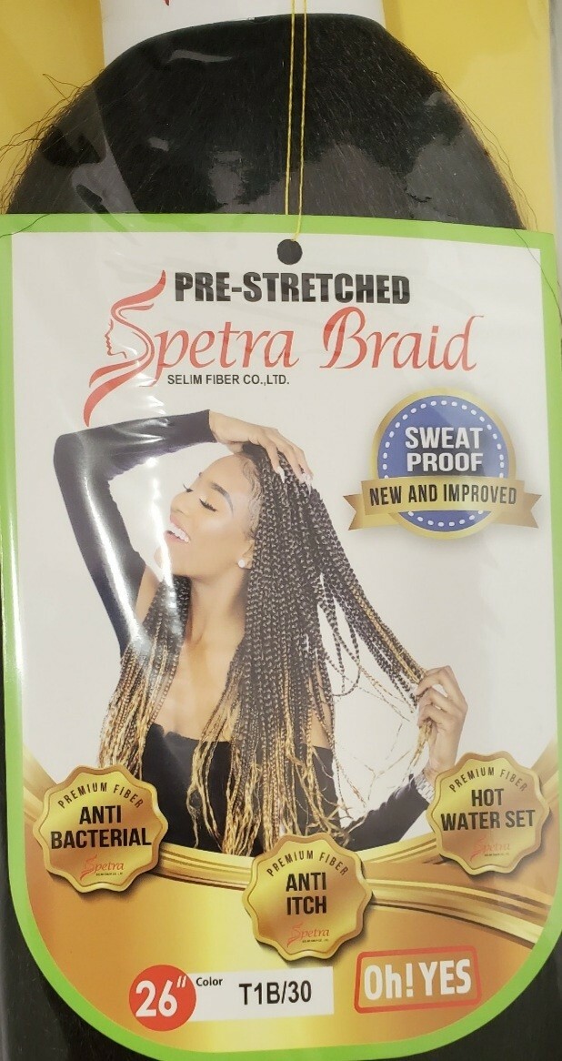[3 PACKS] PRE-STRETCHED EZ BRAID OH YES HAIR SPETRA SYNTHETIC 26INCH T1B30