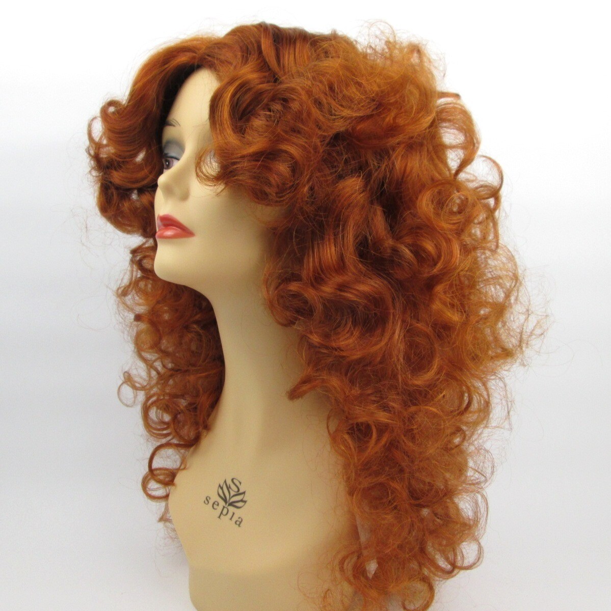 80’S WOMENS LONG MEDIUM LENGTH SOFT WAVY CURLS CURLY HAIR SKIN TOP WIG DELIHLA