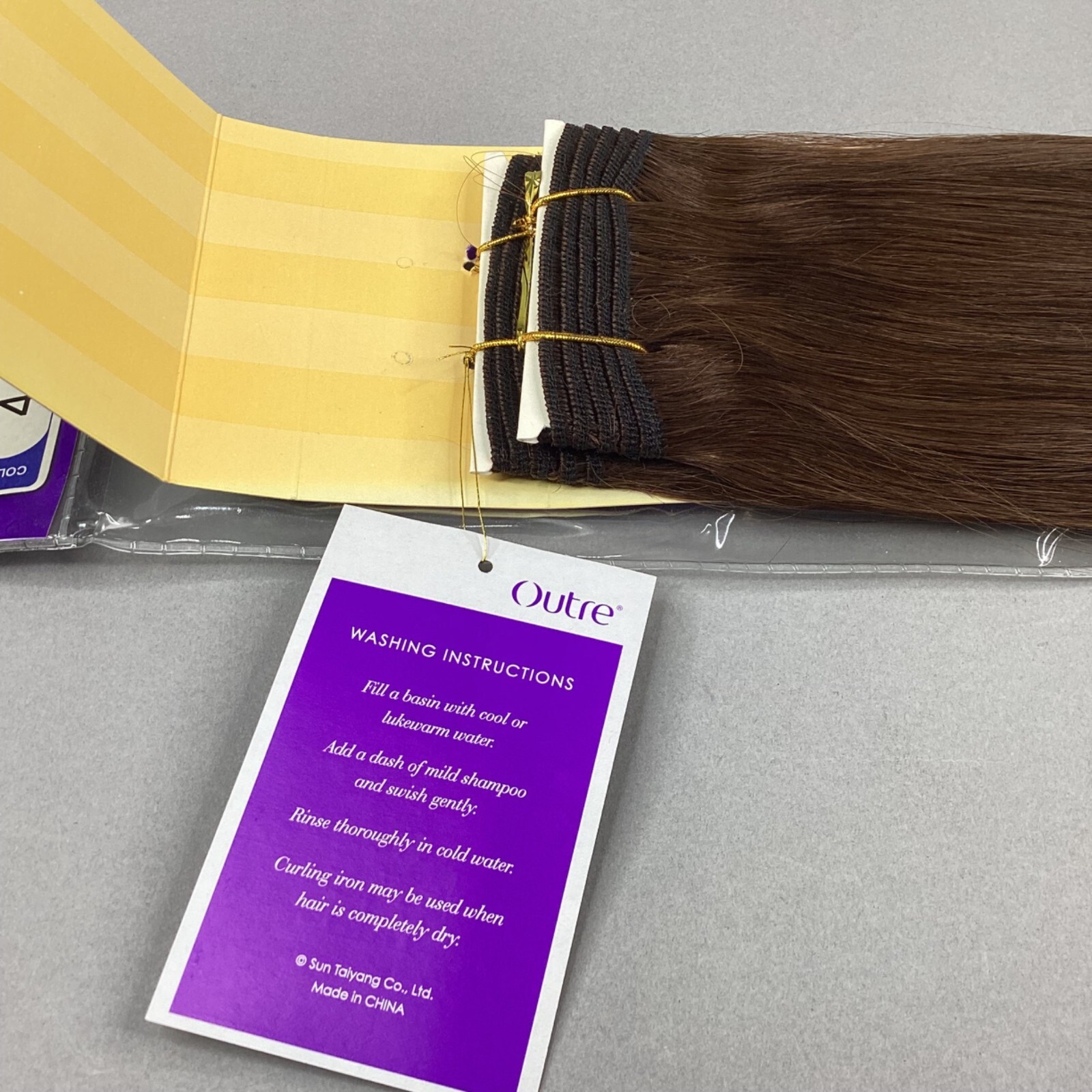 New Yaki #4 Dark Brown 14” Straight 100% Human Hair Extensions