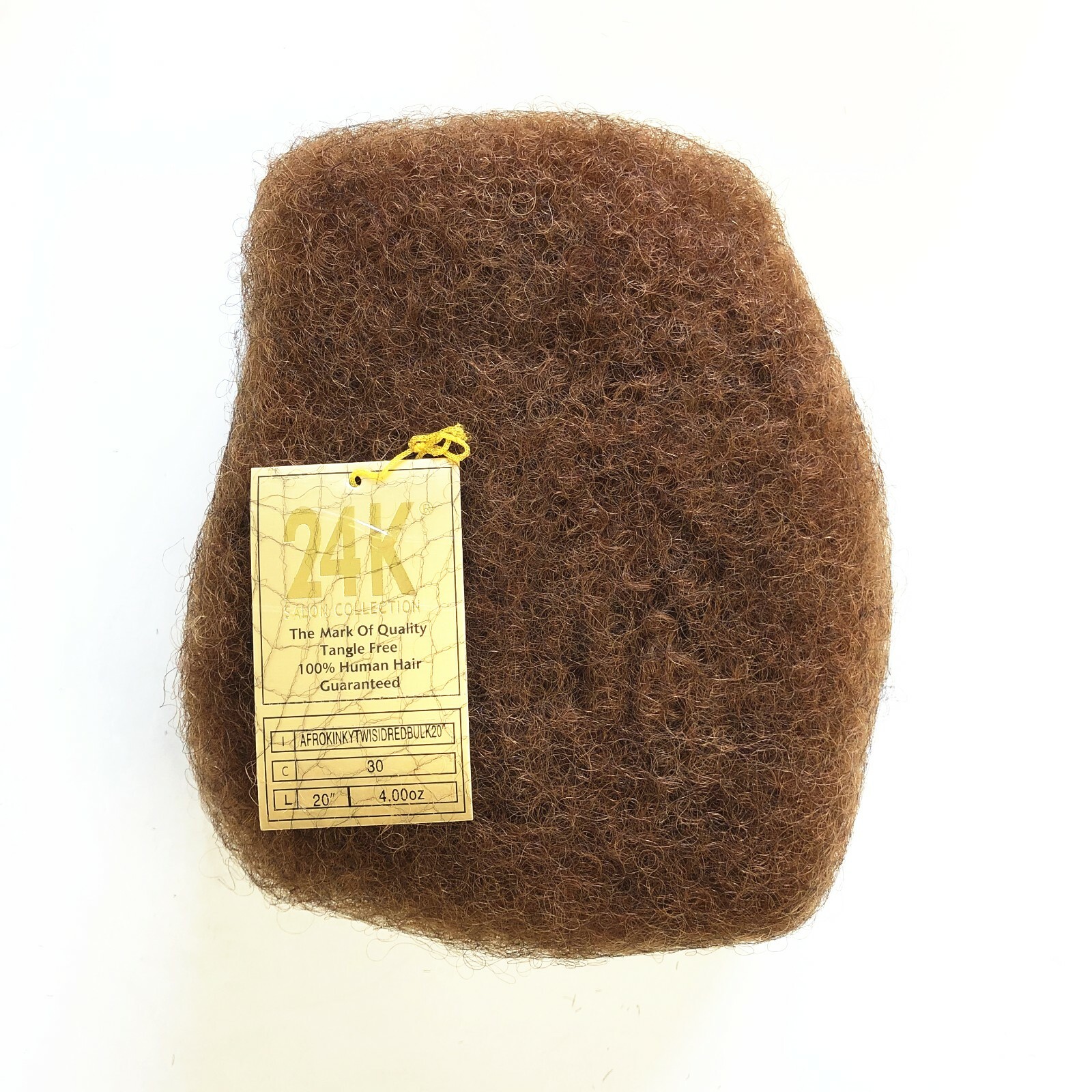 24K Afro Kinky Twist Dred Bulk 14” & 20” 100% Human Hair 4 oz.