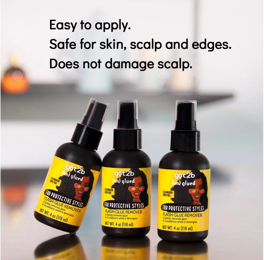 Got2b Unglued Flash Glue Wig Remover For Protective Styles Lace Weaves 4 oz New