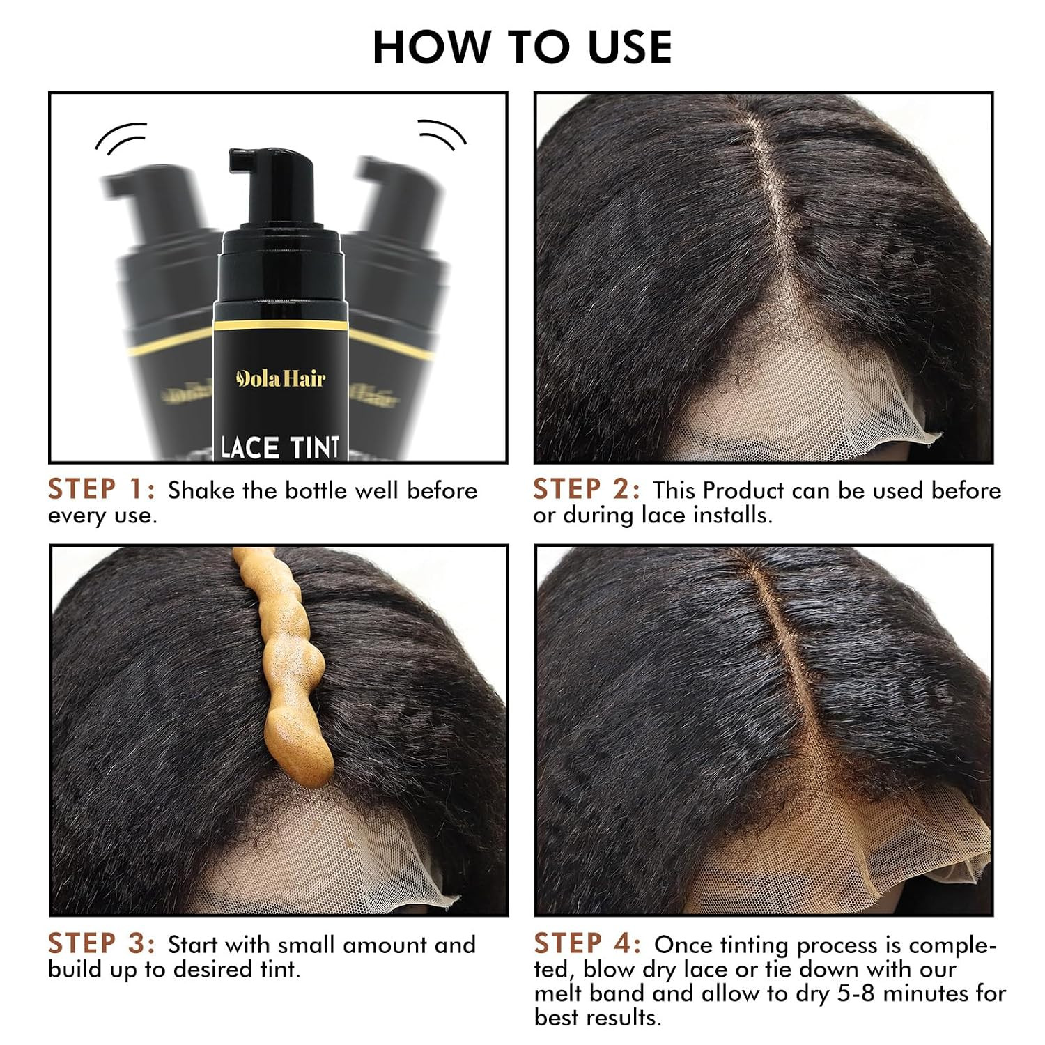 Lace Glue Kit – Complete Set with Lace Tint Mousse, Wig Installation