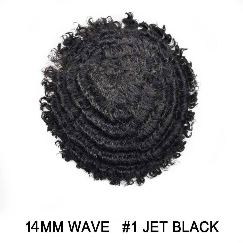 Hair Units for Black Men Afro Kinky Curly Fine Mono Lace Men Toupee Hair System
