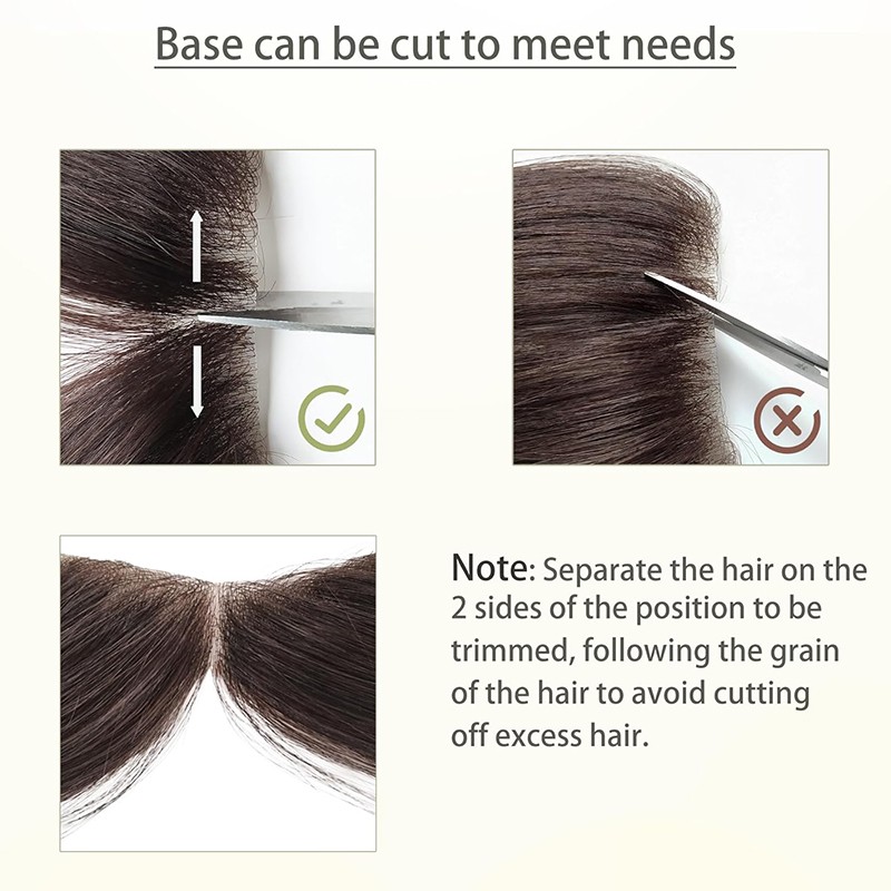 Men/Women’s Hairline Forehead Hairpiece Toupee Remy Human Hair Front Top Piece