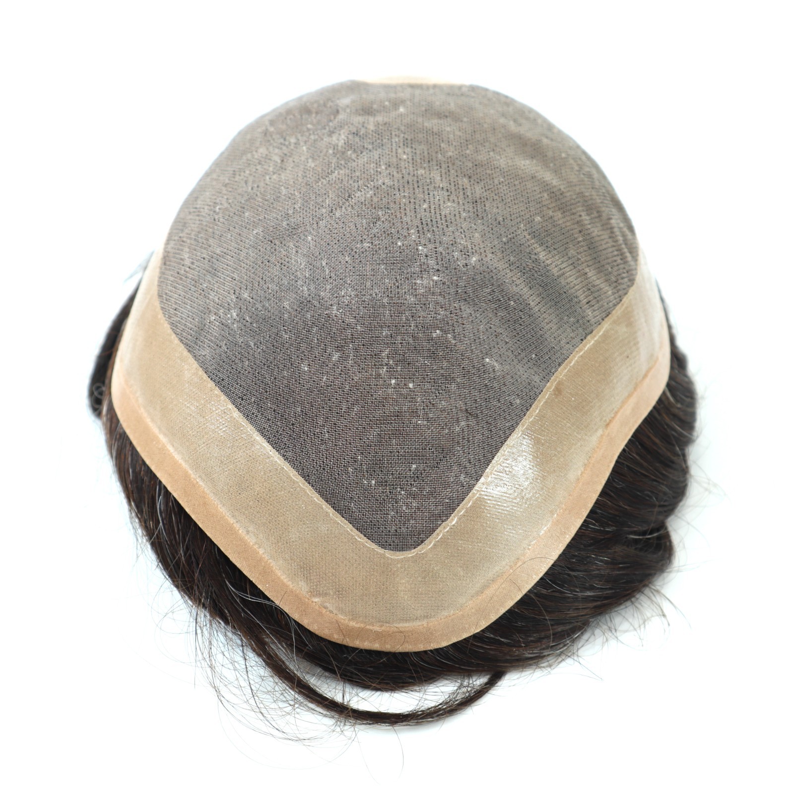 Mens Toupee Human Hair Replacement System Fine Mono 130% Density Hairpiece #320