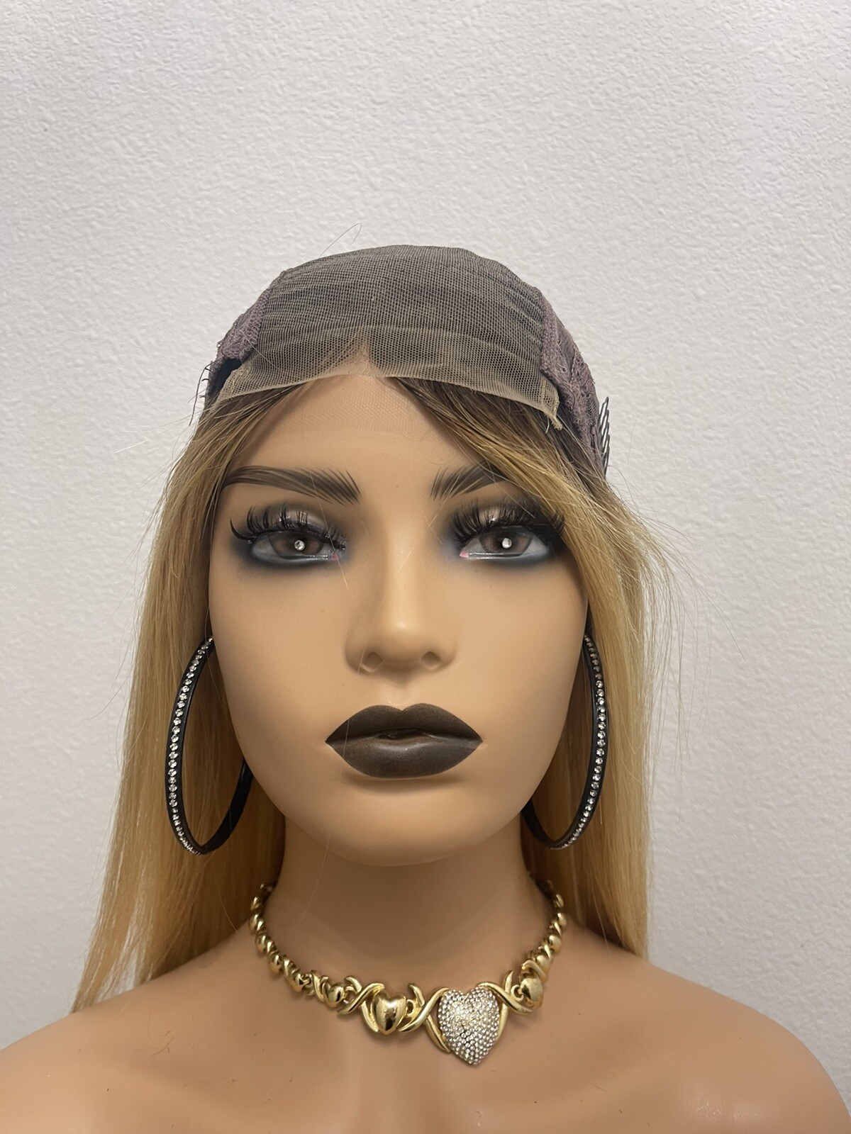 New! 20” 4×4 Lace Closure Wig, Human Hair Customized Ombre 4/27