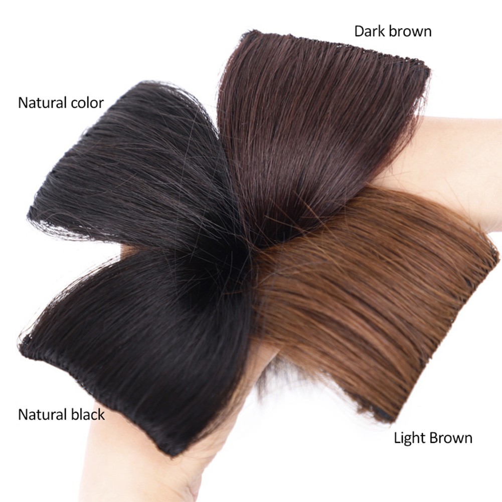Mini Frontal Bangs Hair Mono Clip in Topper Hairpiece Loss Hair Extension