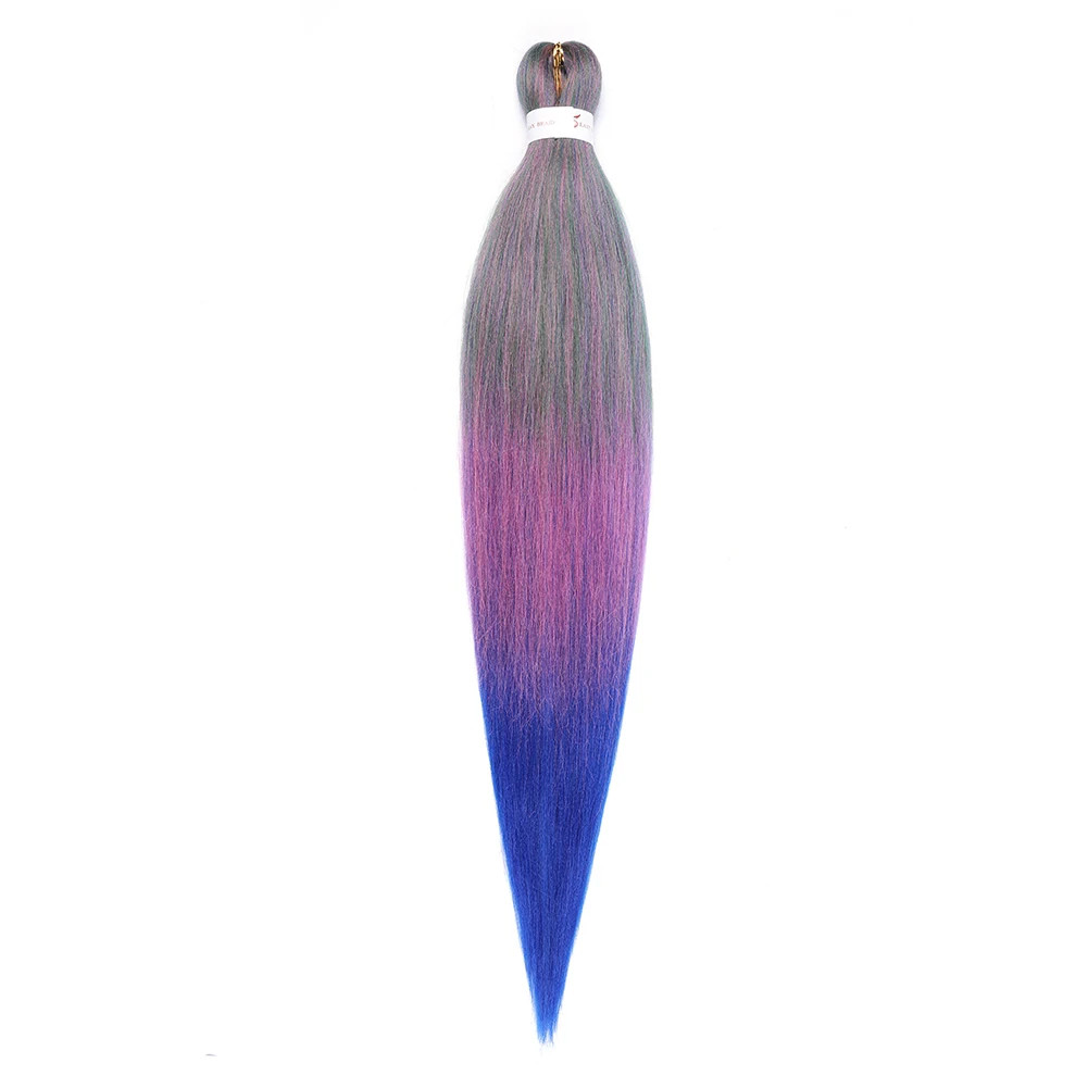 Hot Water Setting Pre-stretched Braids Hair Itch Free Ombre Synthetic Extensions