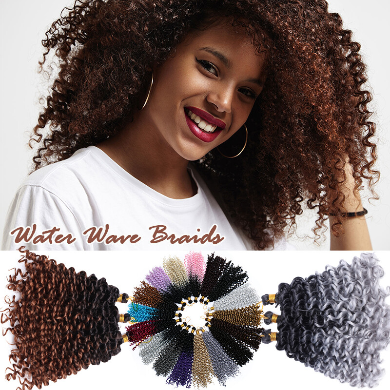 Natural Water Wave Crochet Braids Black Deep Curly Hair Extensions As Real Human