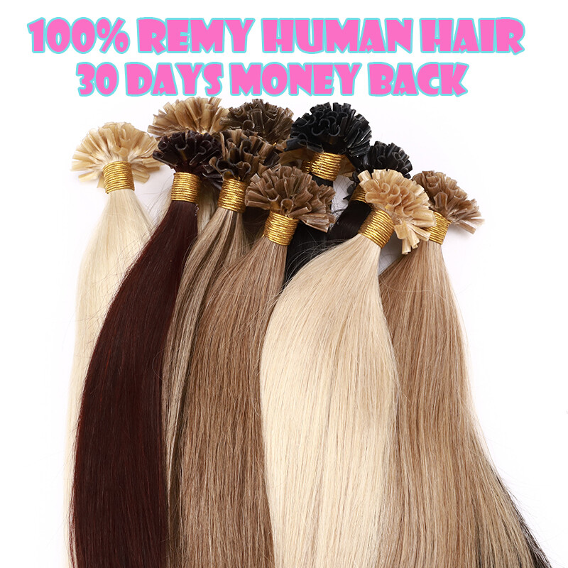 Pre Bonded Keratin 1G/S U Nail Tip Human Remy Hair Extensions THICK 150G Caramel