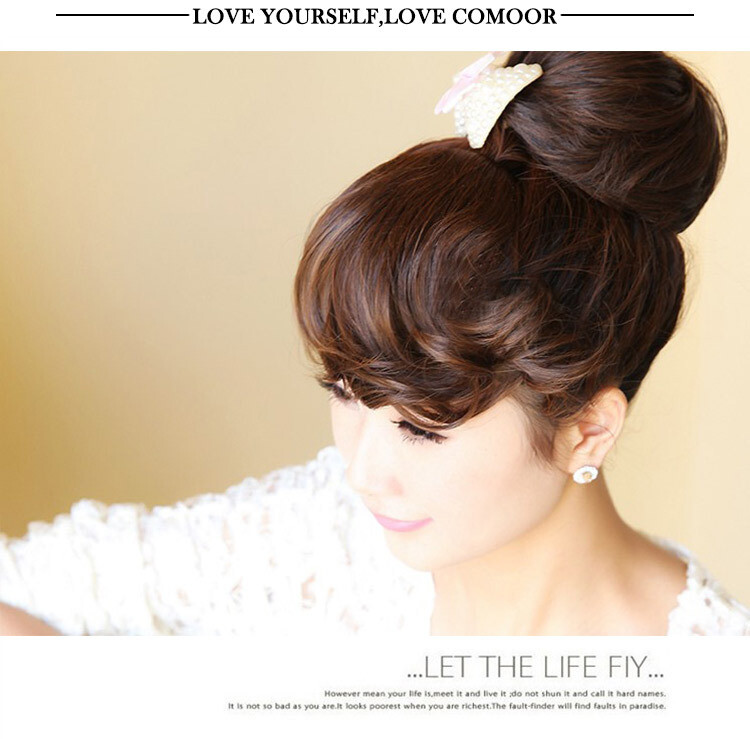 Retro Curly Wavy Bangs Front Fringe Synthetic Clip on Top Hair Pieces Costumes