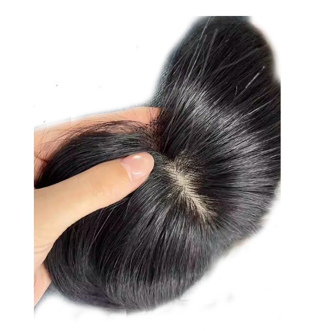 Clip In Human Hair Straight Bangs Toppers For Women Thinner Hair Replacement