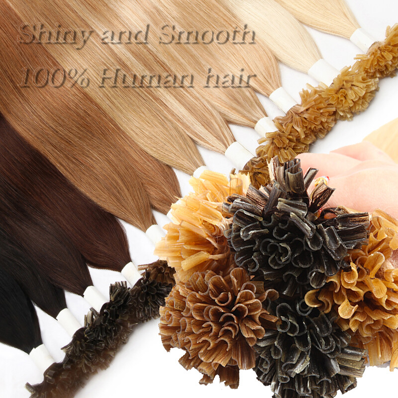 150g Full Head Thick Flat Nail U Tip Real Human Remy Hair Extensions Highlight