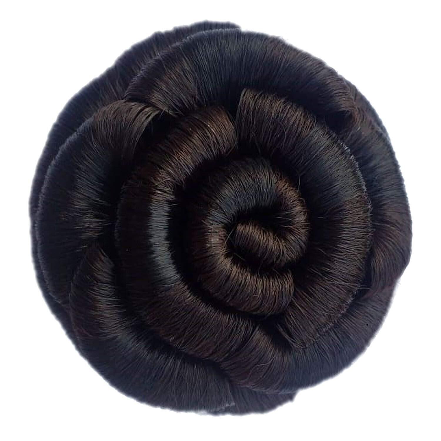 Women’s Hair Bridal Juda Artificial Natural Brown hair Bun Easy to Wear