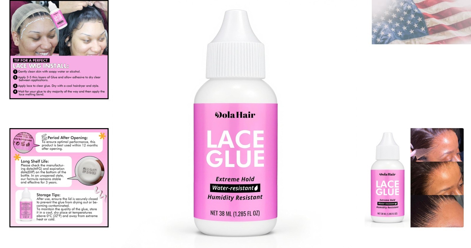 1.3oz Extreme Hold Lace Glue for Wigs – Gentle, Waterproof Adhesive