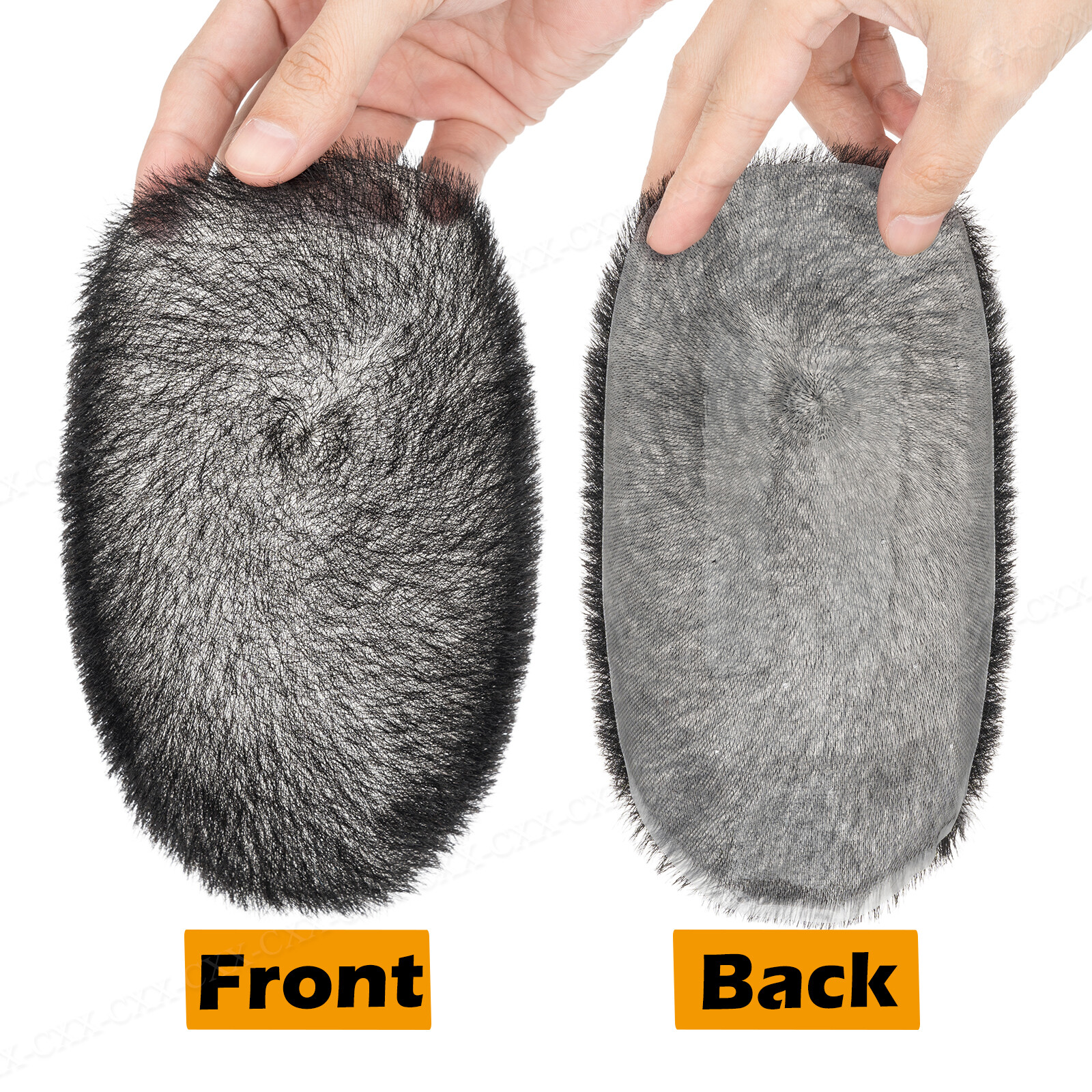 Mens Toupee Hairpiece 100% Human Hair System Replacement Skin PU Short Buzz Cut