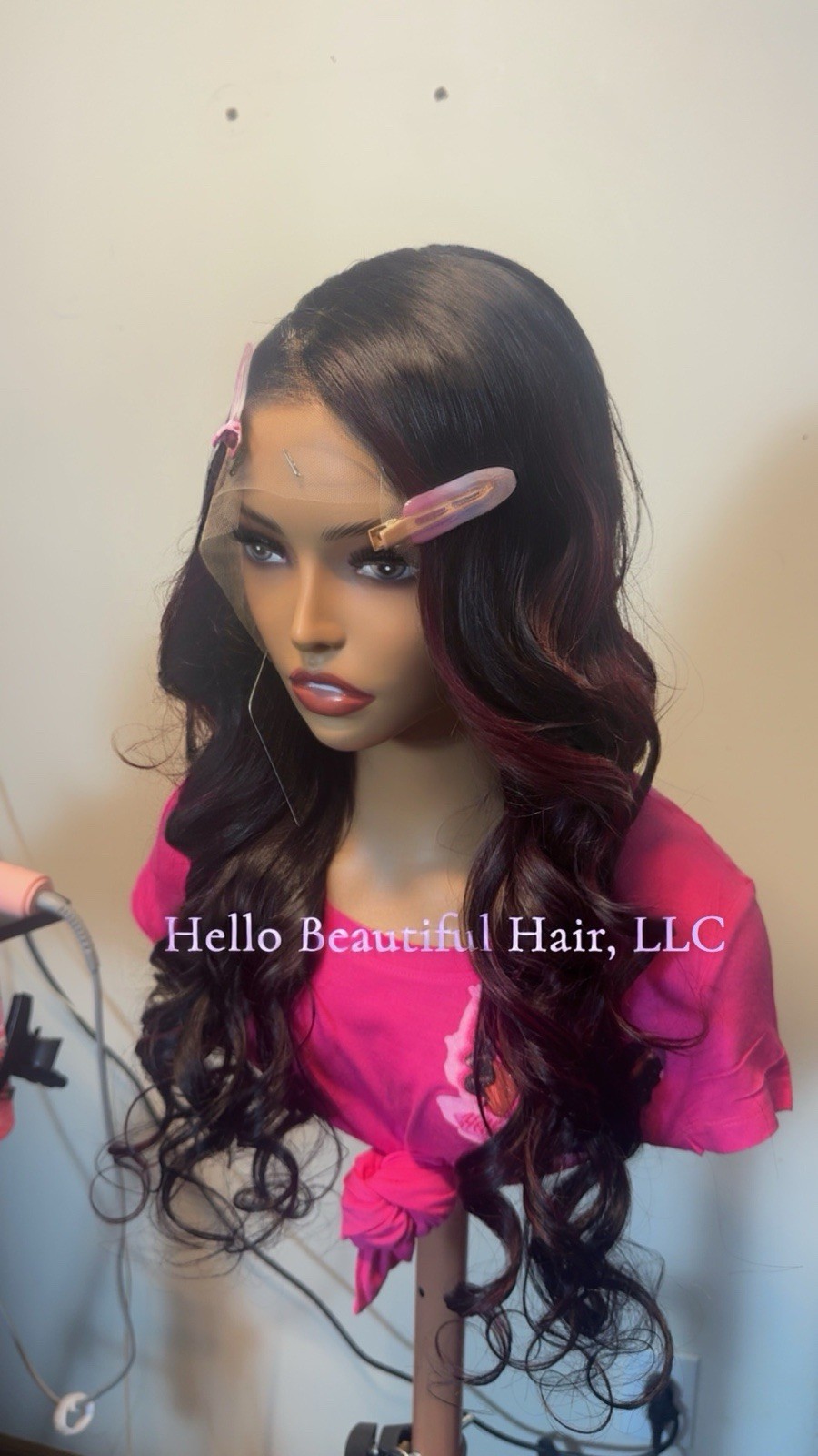 Michael Unit_Custom Black & Burgundy 13X6 HD Lace Frontal Human Hair Wig
