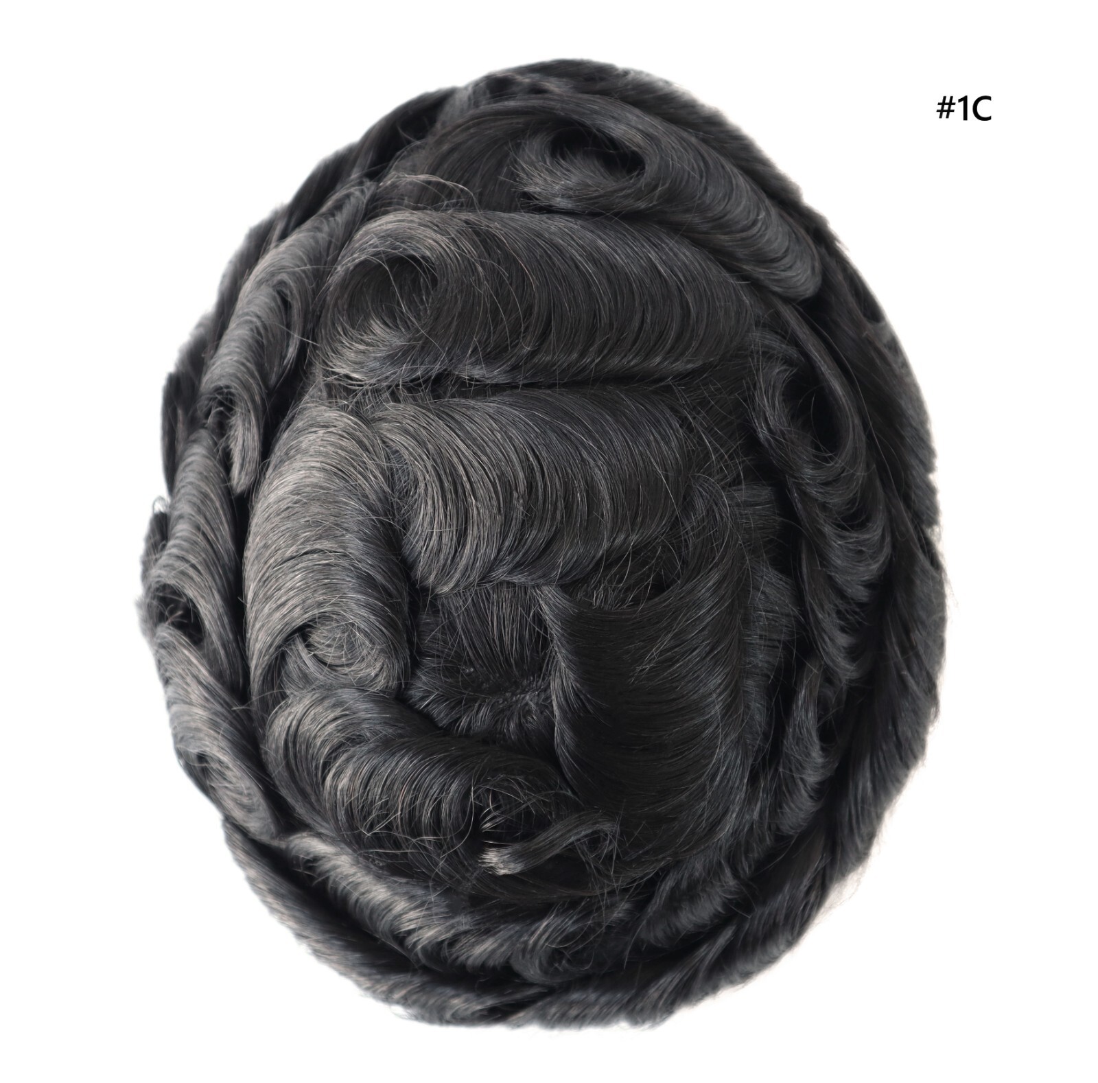 Mens Human Hair Replacement Injection Poly Skin System Toupee Hairpieces 8×10