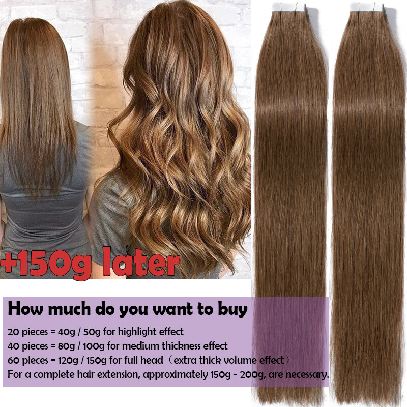 Thick Russian Tape In Human Hair Rxtensions 18″ Tape In Extensions Hair Tapes 18