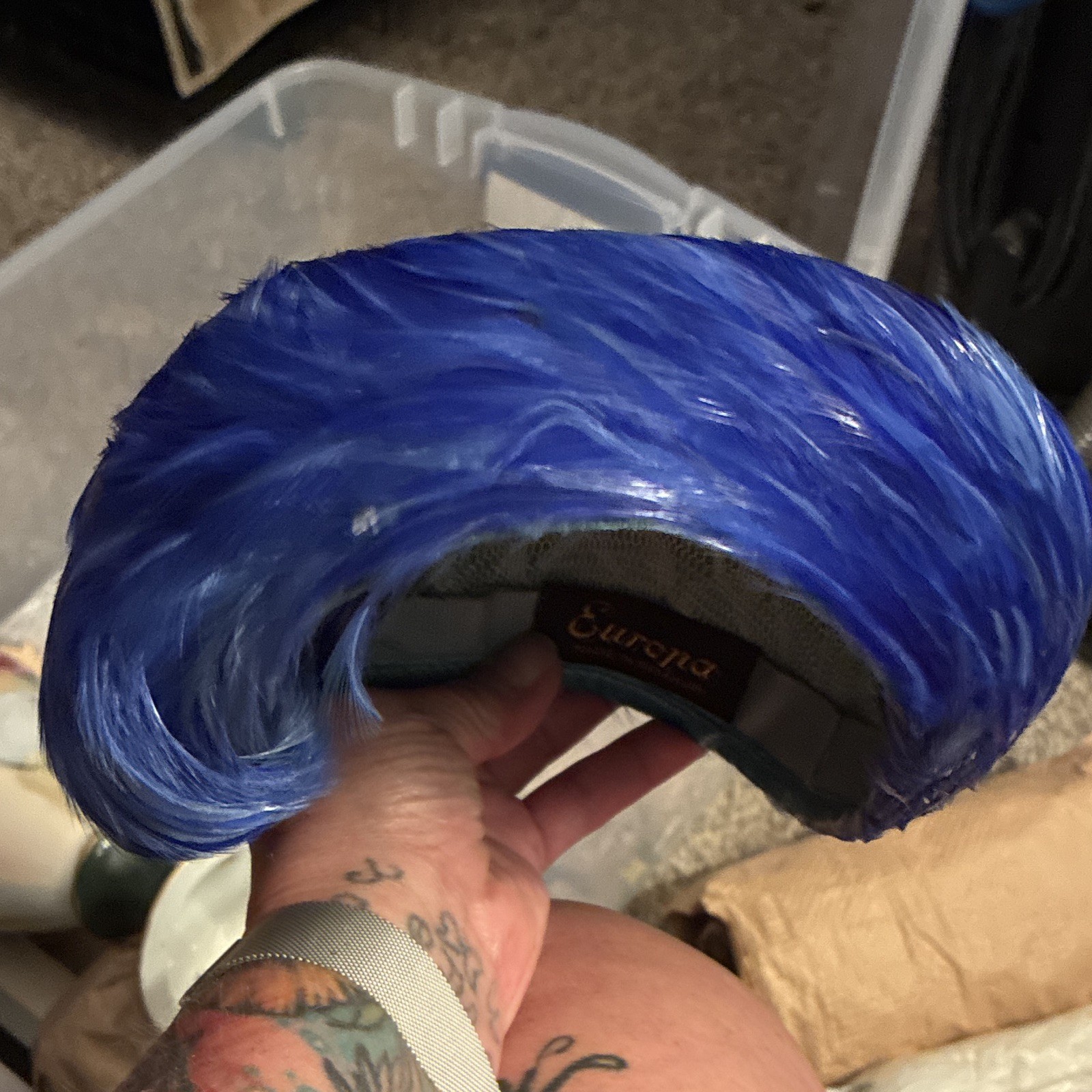 Vintage Cobalt Blue Feather Hat