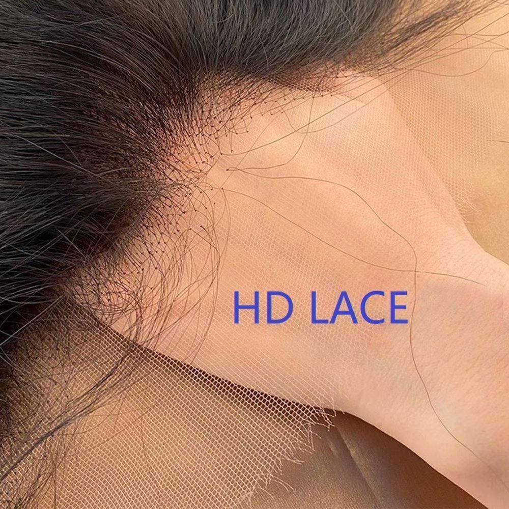 12A BRAZILIAN VIRGIN HUMAN HAIR BODY WAVE HD LACE BUNDLES 13X4/13X6 HD COLOR 1B#
