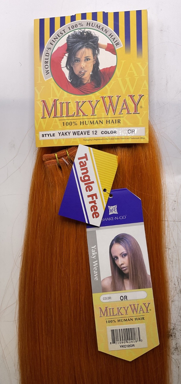Milky Way 100% Human Hair Yaky Weave 12″ Color: OR