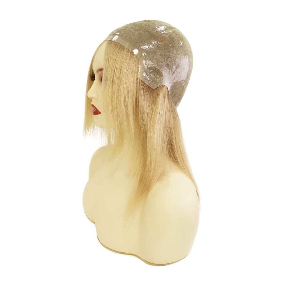 Women Chinese Hair Full Head Wig Thin Skin Wigs Human Hair Medium Size 10” #SIC