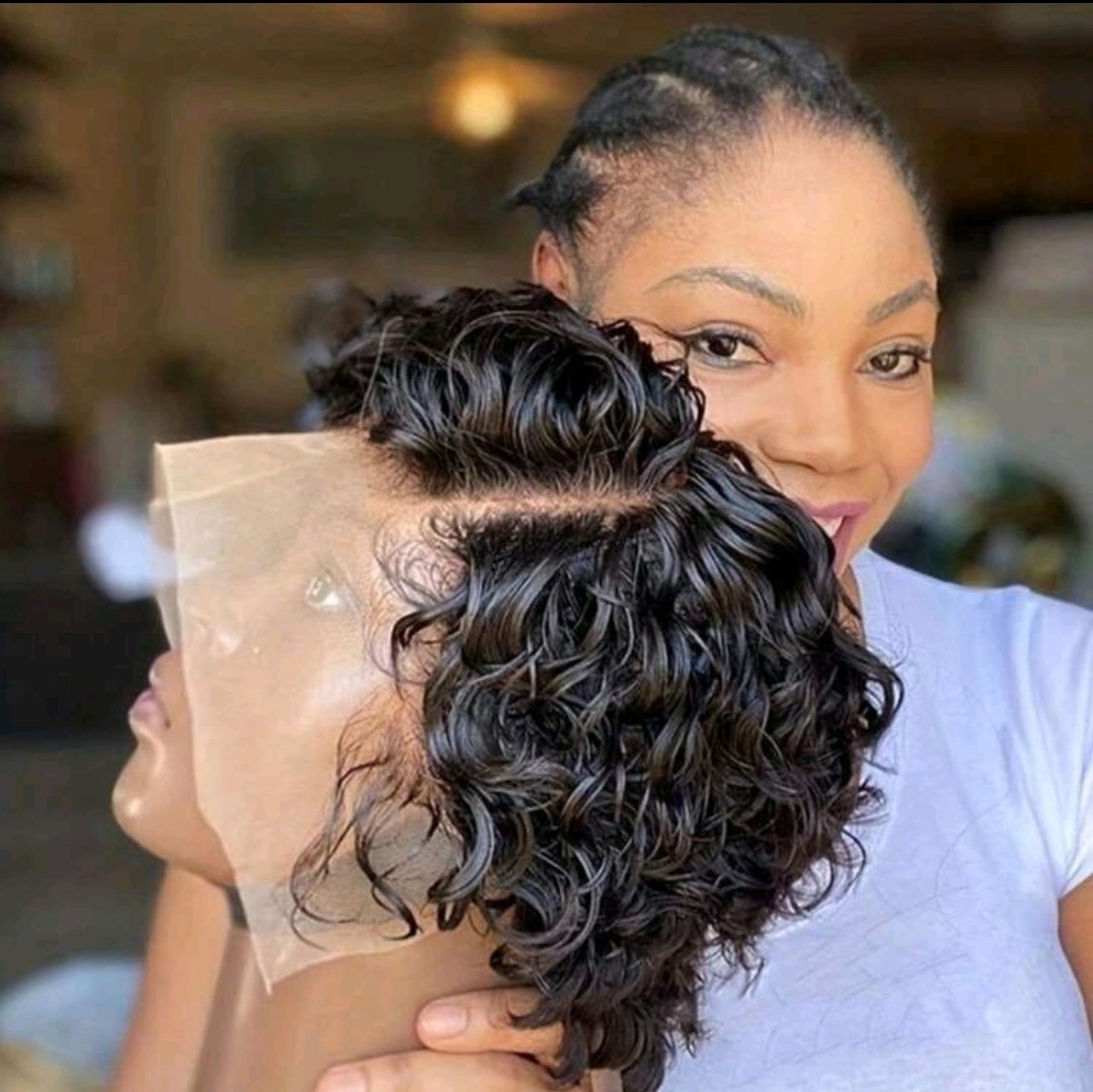 6inch Short Wig, Curly Human Hair Wigs For Women 13x4x1 Front Lace